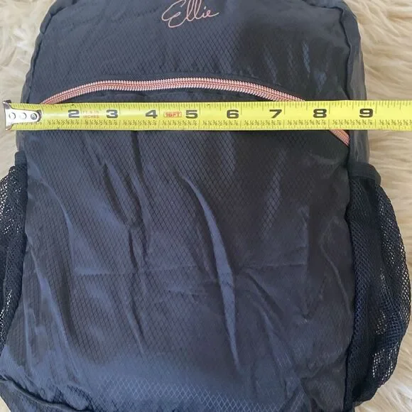 Ellie Packable Backpack Black/Pink Gold Supper Lightweight Travel Vacation NWT - Picture 7 of 10